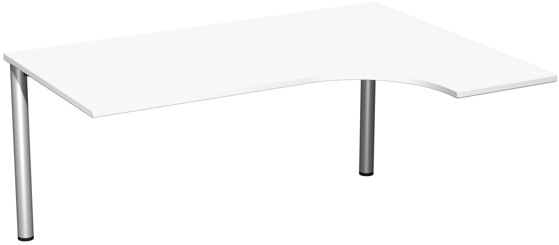 Eckschreibtisch - Ecke rechts - 4-Fuß Flex - 720 x 1.600 x 1.200 mm (HxBxT) - Gestell anthrazit - Ahorn