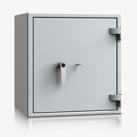 Dokumententresor, Geldschrank, Safe, VdS Klasse 1, 60 Minuten feuerfest, Türen 1-flügelig, Höhe wählbar, 589 x 471 mm (BxT), Farbe lichtgrau