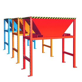 Befülltrichter für Big-Bags und Container - mit Ständer - 2.050 x 1.980 x 980 mm (HxBxT)