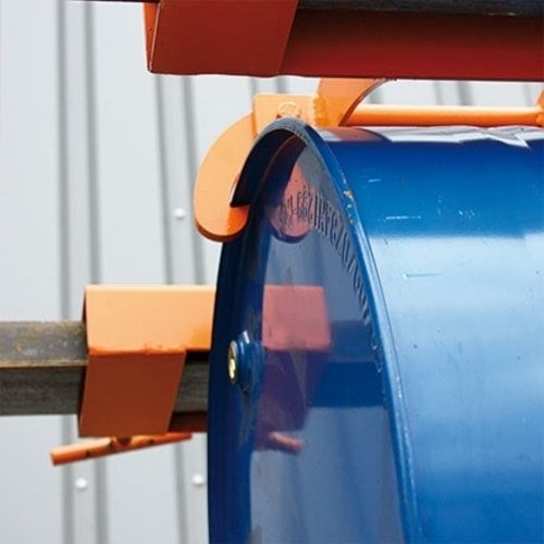 Eichinger Fassgreifer für liegende 220 Liter Sickenfässer, Traglast 300 kg, 125 x 710 x 990 mm (HxBxT), Greifhaken, Farbe: anthrazitgrau (RAL 7016)