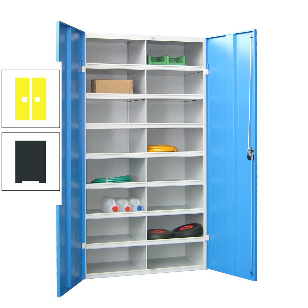 Aktenschrank - Fächerschrank - Sortierstation - 16 Fächer - Büroschrank - Dokumentenablage - 1.800 x 1.000 x 530 mm (HxBxT) - anthrazitgrau