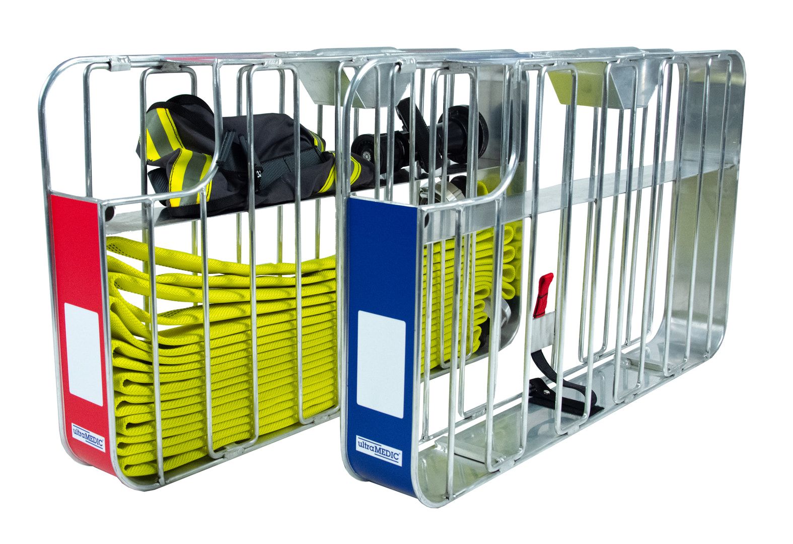 ultraMEDIC Schlauchpaketkorb, Schlauchtragekorb, für B-Schläuche, 510 x 870 x 150 mm (HxBxT), individuelle Kennzeichnung, Farbe blau