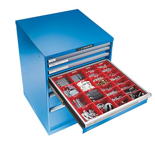 Lista Schubladenschrank - 14.252.010 - 850x564x572 mm (HxBxT) - 7 Schubladen - 75 kg - Key Lock - lichtblau (RAL 5012)