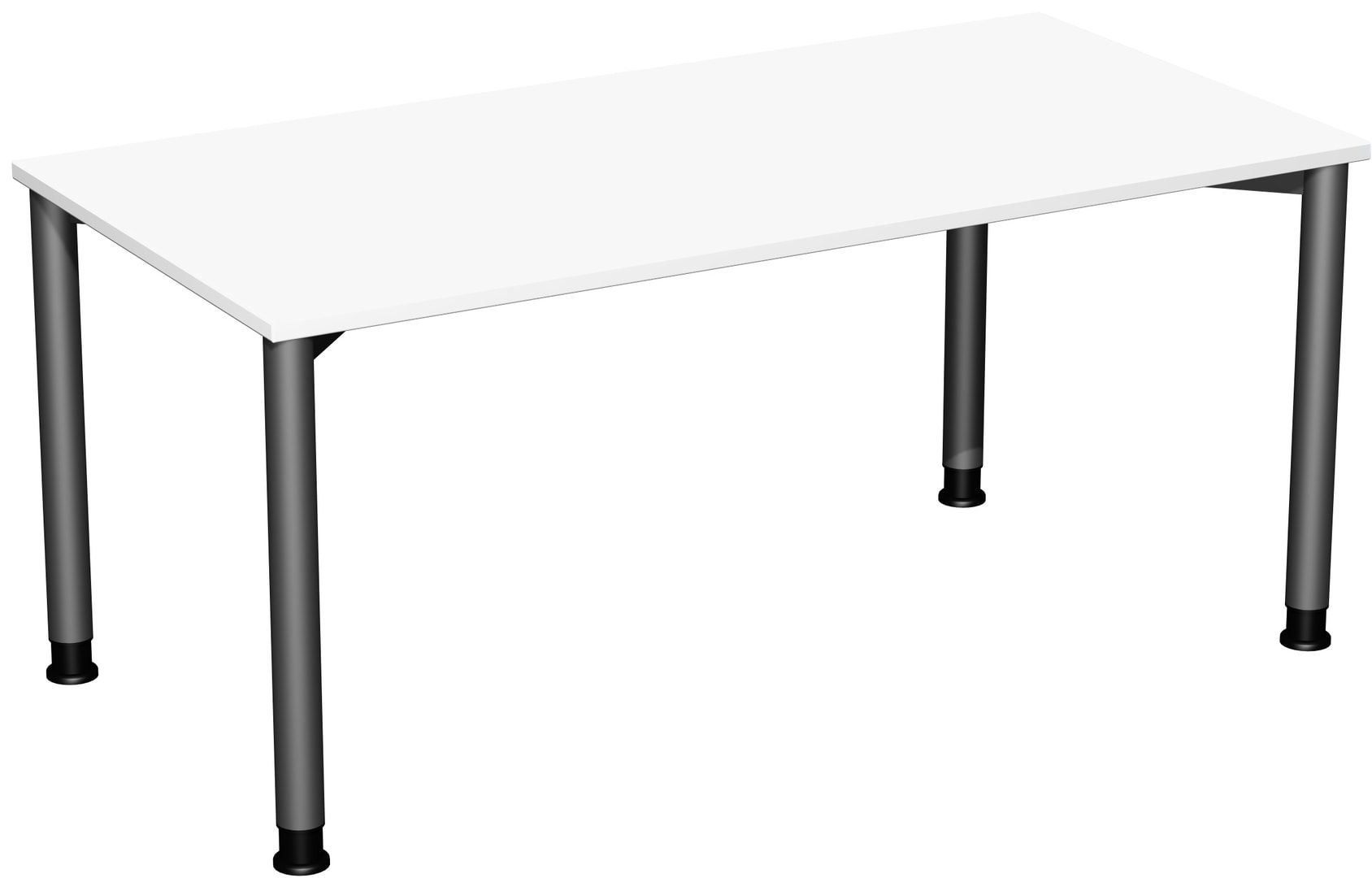 Schreibtisch - 4-Fuß Flex - Bürotisch - Höhe 680-800 mm - 1.200 x 600 mm (BxT) - Gestell anthrazit - Ahorn