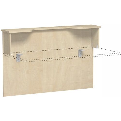 Anbau Thekenelement, Anbaumodul, Monitorausschnitt, 25 mm Dreischicht-Feinspan, 1.025 x 1.200 x 300 mm (HxBxT), Dekor Ahorn