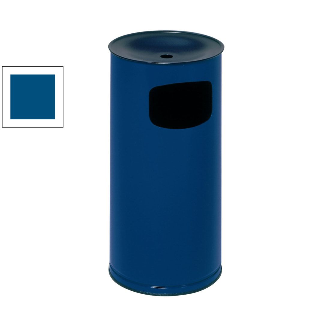 Abfallsammler - schwarzer Ascheraufsatz - rund - Volumen 44 l - 710 x 355 x 355 mm (HxBxT) - Edelstahl