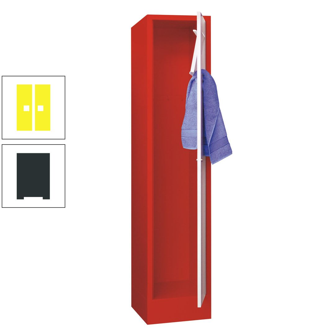 Wäschesammelschrank - 1.850 x 400 x 500 mm (HxBxT) - Sockel - Drehriegel - anthrazitgrau