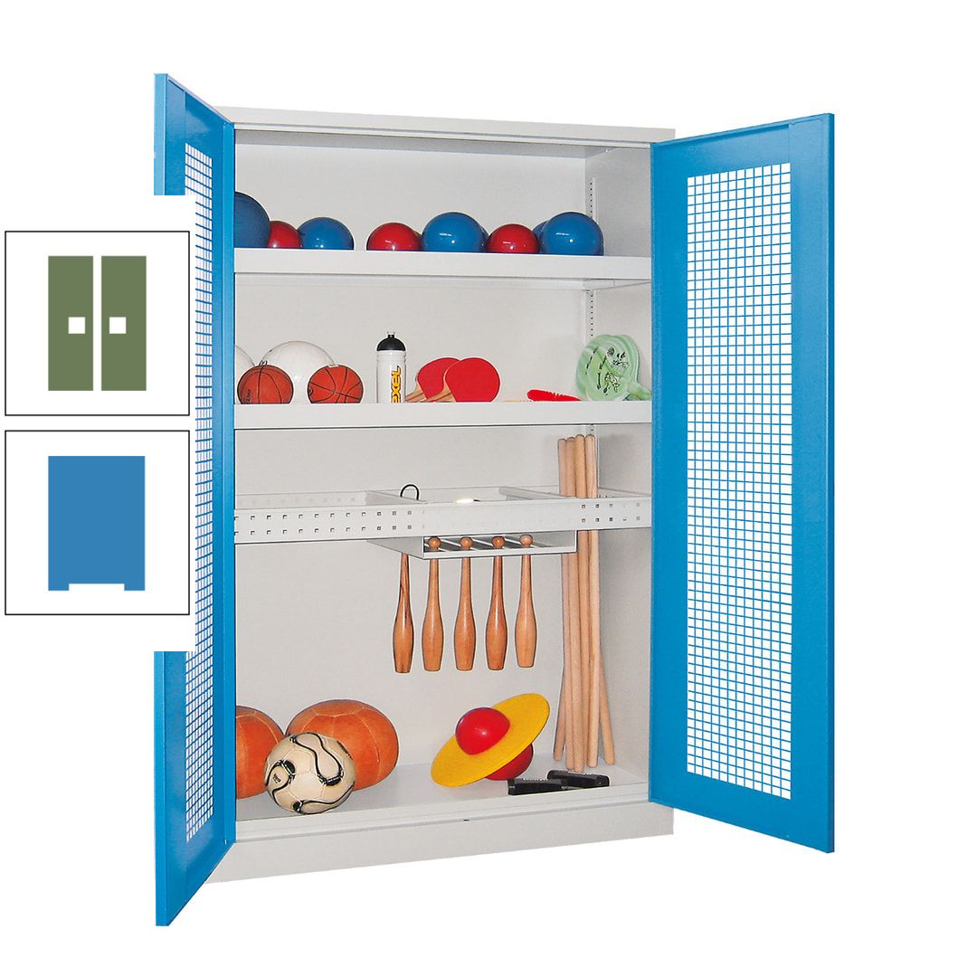 Sportschrank - Vollblechtüren - Variante 2 - 1.950x1.200x500 mm (HxBxT) - anthrazitgrau