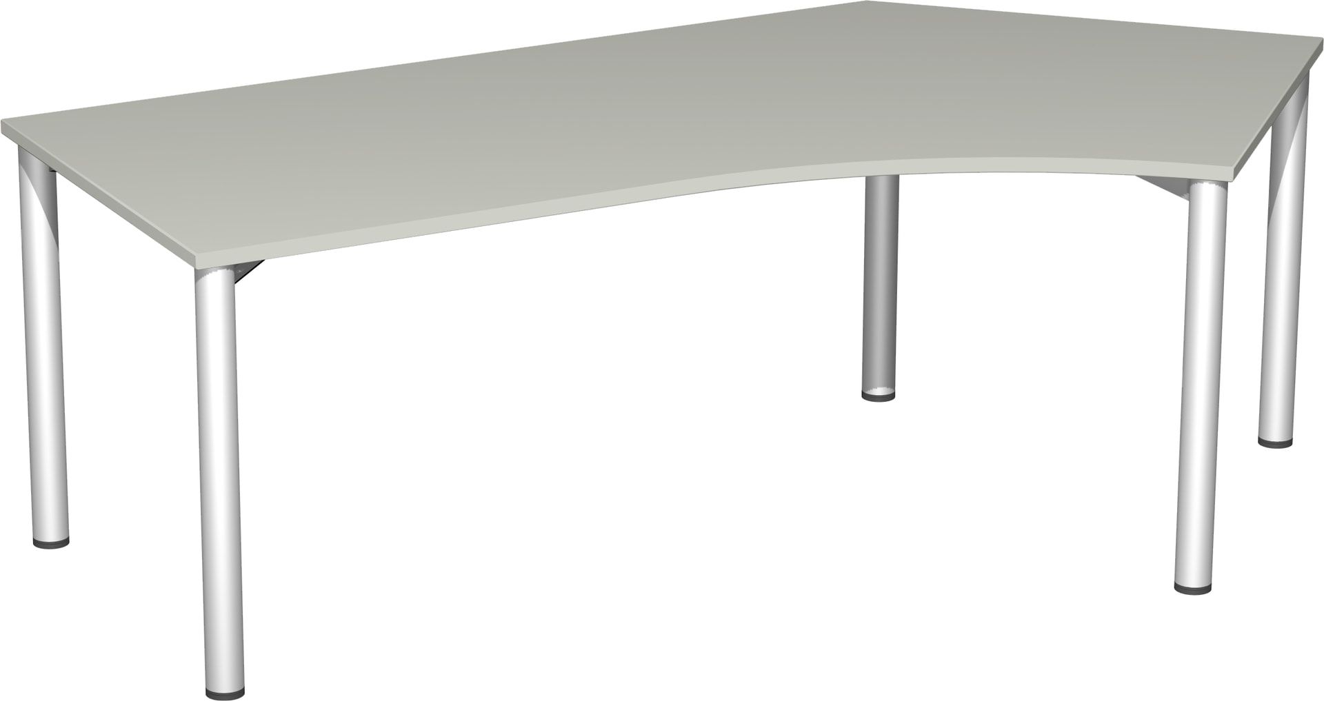 Winkel-Schreibtisch - Winkel rechts - 4-Fuß Flex - 720 x 2.166 x 1.130 mm (HxBxT) - Gestell anthrazit - Ahorn