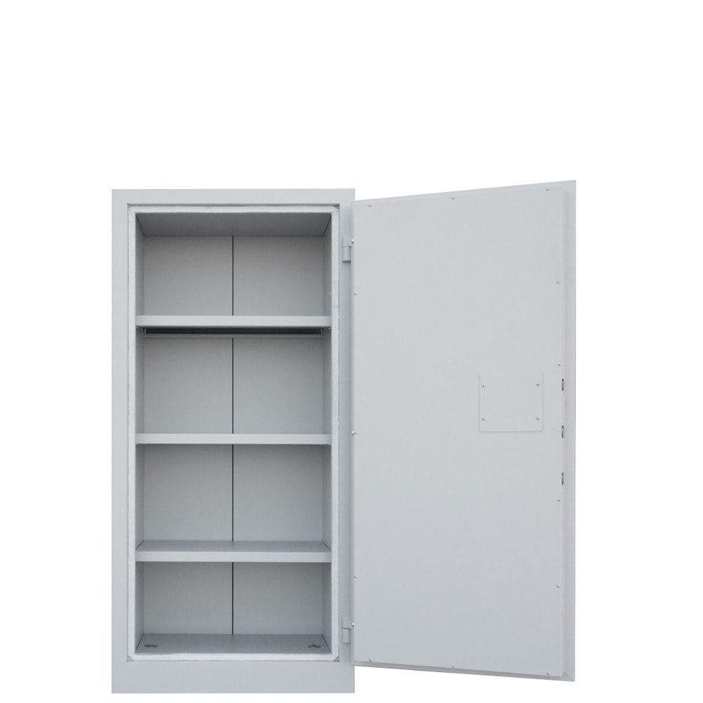 Feuergeschützter Aktenschrank, Büroschrank, diebstahlsicher, 3 Fachböden, Flügeltür, Stahl, 1.500 x 700 x 550 mm (HxBxT), Farbe: anthrazitgrau