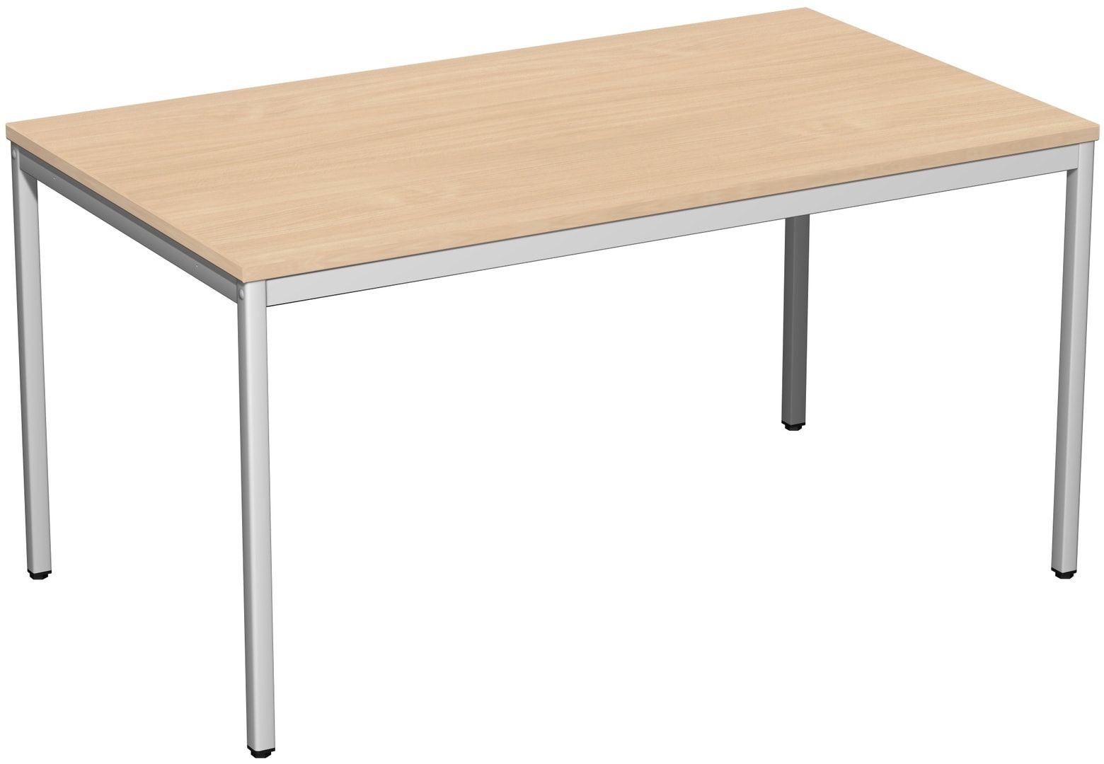 Schreibtisch - 4-Fuß Eco - Bürotisch - 720 x 1.000 x 800 mm (HxBxT) - Gestell lichtgrau - Ahorn