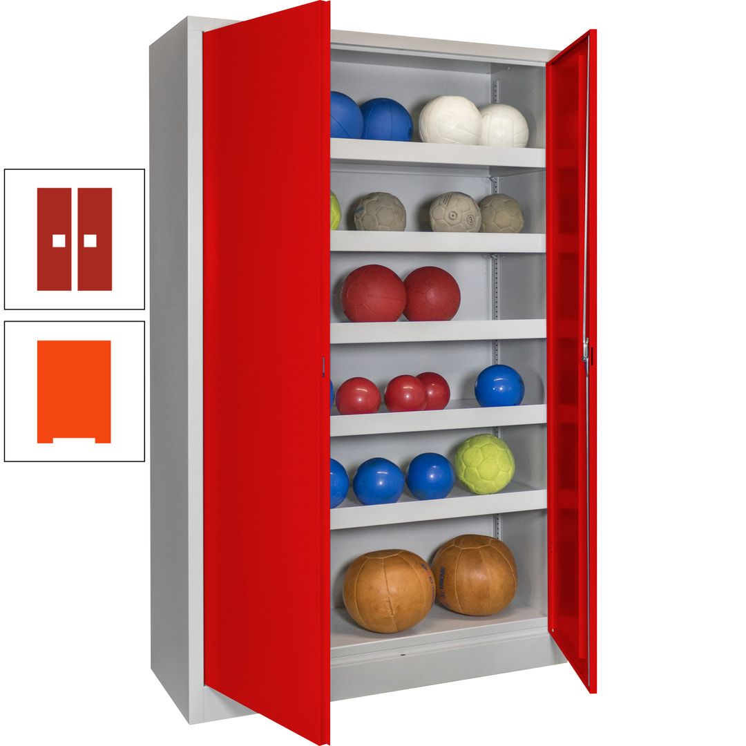 Ballschrank - Vollblechtüren - 5 Böden - 1.950x1.200x500 mm (HxBxT) - anthrazitgrau