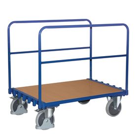 Plattenwagen, Rohrbügelwagen, Traglast 500 kg, inkl. 2 Rohrbügel, Plattformwagen, Transportwagen mit Einsteckbügel, Transport von sperrigen Platten