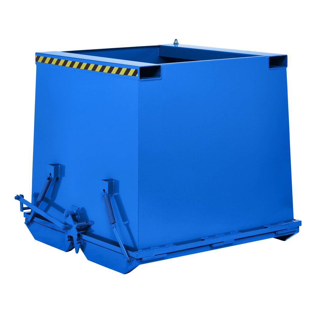 Klappbodenbehälter - 1.000 l Volumen - Traglast 2.000 kg - enzianblau