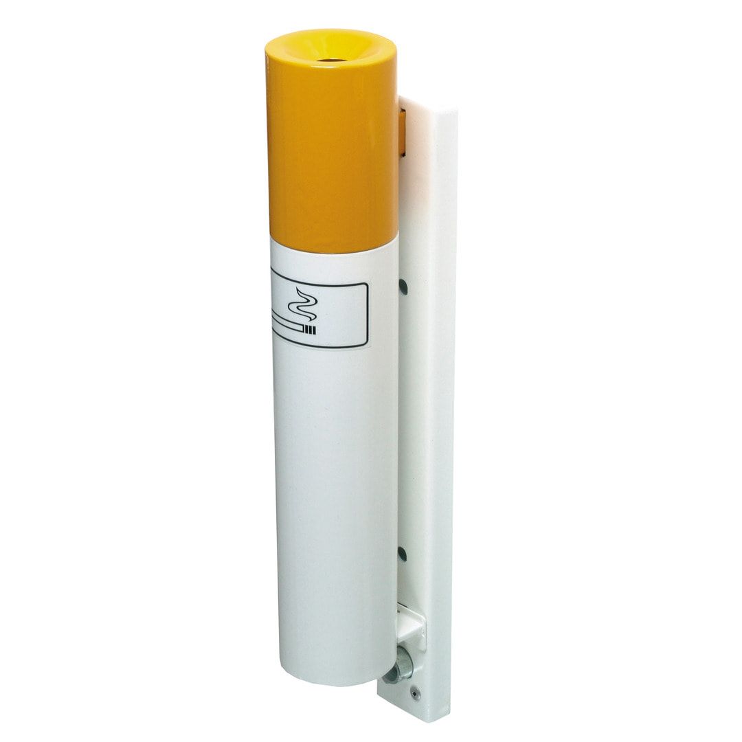 Wandascher in Zigarettenoptik - 1 l - gelb/weiß