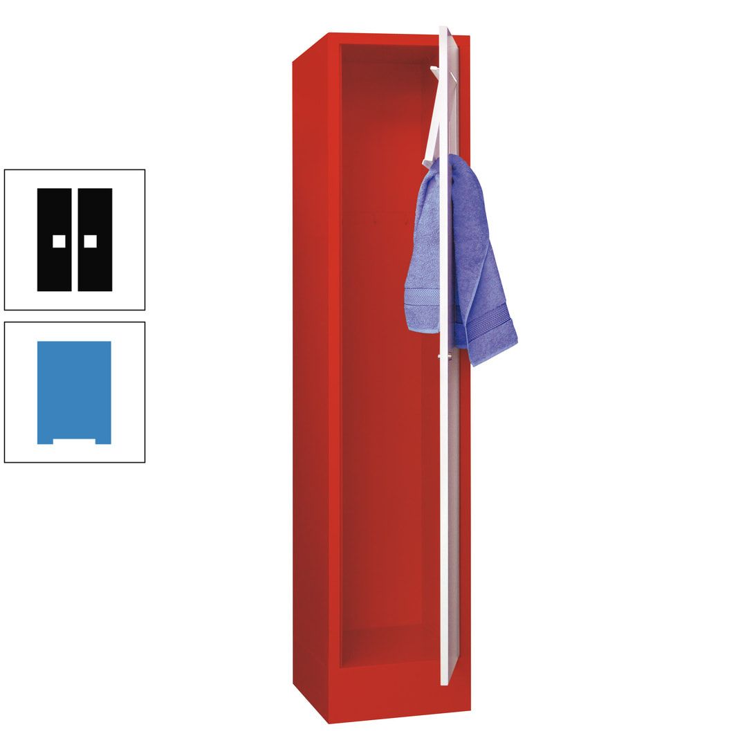 Wäschesammelschrank - 1.850 x 400 x 500 mm (HxBxT) - Sockel - Zylinderschloss - anthrazitgrau
