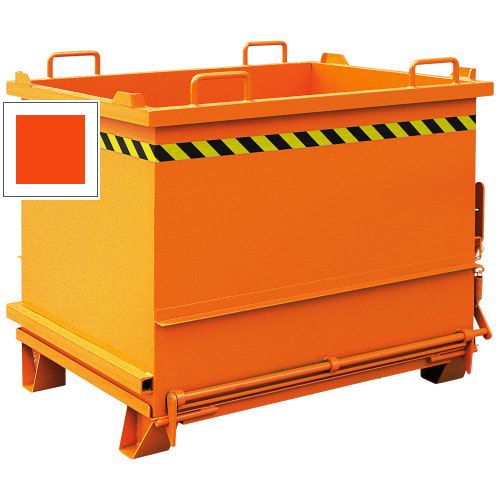 Eichinger Bodenklappenbehälter, Klappbodenbehälter, 1.000 Liter, stapelbar, Kettensicherung, 1.070 x 1.000 x 1.330 mm (HxBxT), Farbe anthrazitgrau