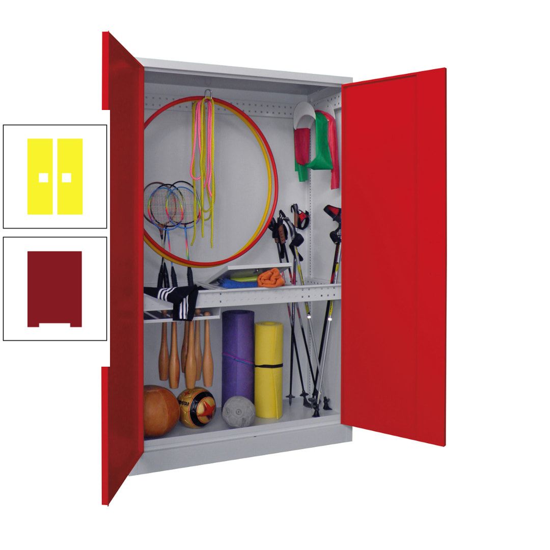 Sportschrank - Vollblechtüren - 1.950x1.200x500 mm (HxBxT) - anthrazitgrau