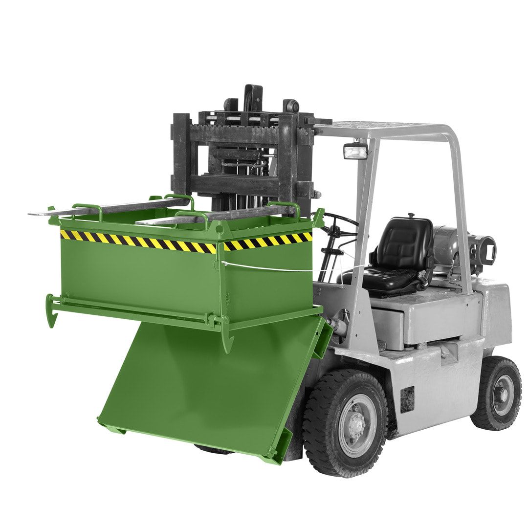 Klappbodenbehälter - 1.000 l Volumen - Traglast 1.250 kg - 2-fach stapelbar - kranbar - enzianblau