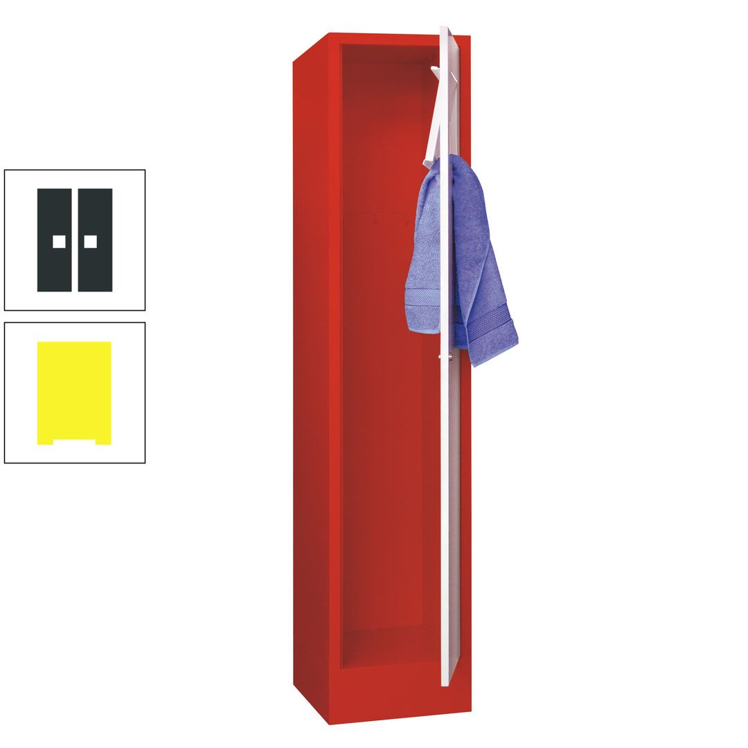 Wäschesammelschrank - 1.850 x 400 x 500 mm (HxBxT) - Sockel - Drehriegel - anthrazitgrau