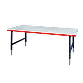 Packtisch - Traglast 300 kg - höhenverstellbar 690-960 mm - anthrazit/rubinrot - Breite wählbar