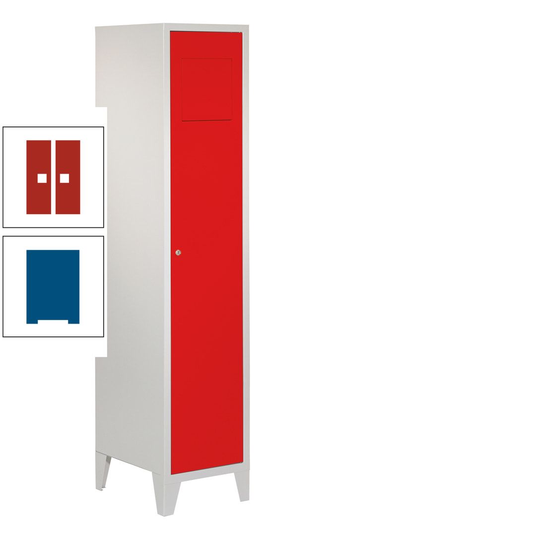 Wäschesammelschrank - 1.850 x 400 x 500 mm (HxBxT) - Füße - Drehriegel - anthrazitgrau