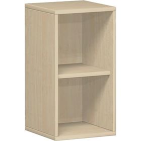 Büroregal, Schreibtischhöhe, Metallsockel/Standfüße, Dreischicht-Feinspan, Einlegeboden, 768 x 425 mm (HxT), Breite und Dekor wählbar