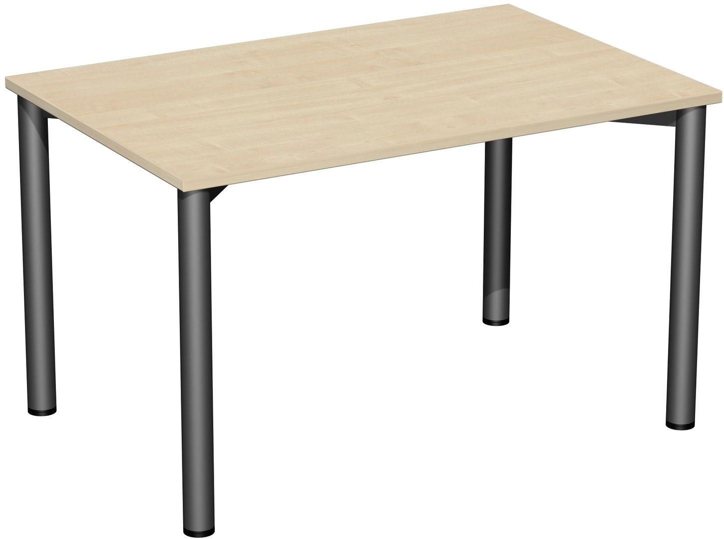 Schreibtisch - 4-Fuß Flex - Bürotisch - 720 x 1.200 x 600 mm (HxBxT) - Gestell anthrazit - Ahorn