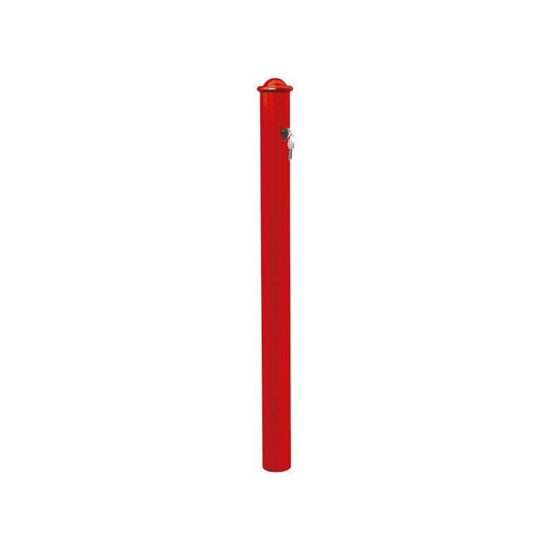 Herausnehmbarer Pfosten mit Helmkopf und Zylinderschloss - 76 x 885 mm (DxH) - Farbe enzianblau