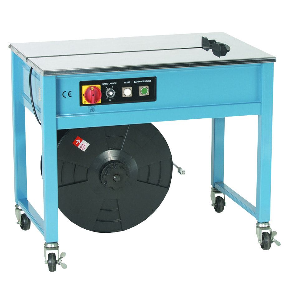 Umreifungsmaschine - (HxBxT) 770 bis 915 x 910 x 580 mm - halbautomatisch