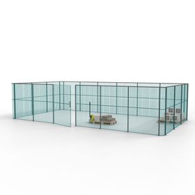 Maschinen Schutzgitter - Hallentrennwand - Sicherheitszaun - Tür - 27 m - 2.200 x 6.400 x 4.900 mm (HxBxT) - Farben wählbar