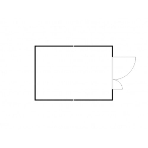 Isolierter Gefahrstoffcontainer - 2.510 x 4.050 x 4.340 mm (HxBxT) - Auffangvolumen 2 x 1.050 l - Sensorlüfter - Doppelflügeltür kurze Seite