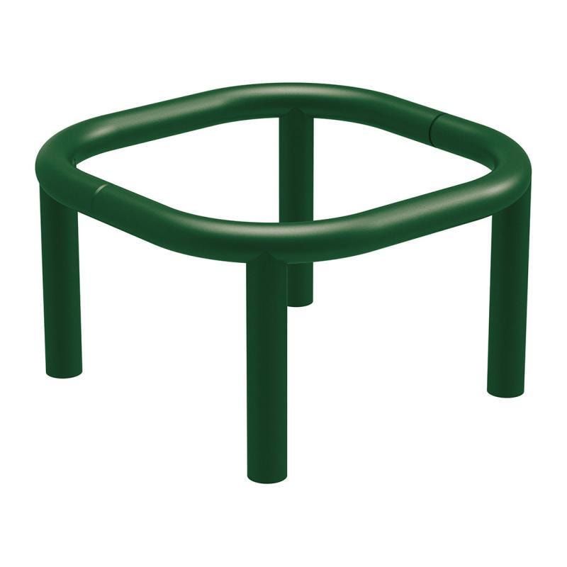 Rundumschutz, Schutzbügel, steckbar, Einbetonierung, 700 x 700 mm (HxB), Durchmesser 60 mm, Farbe enzianblau