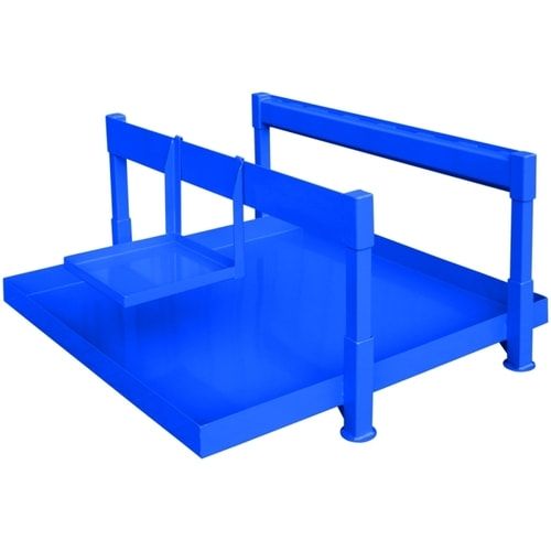 Eichinger Fass-Abfüllstation, 210 l Inhalt, für 2 x 220 l Fässer, Kannenhalter, Stahlblech, 735 x 1.460 x 1.300 mm (HxBxT), Farbe anthrazitgrau