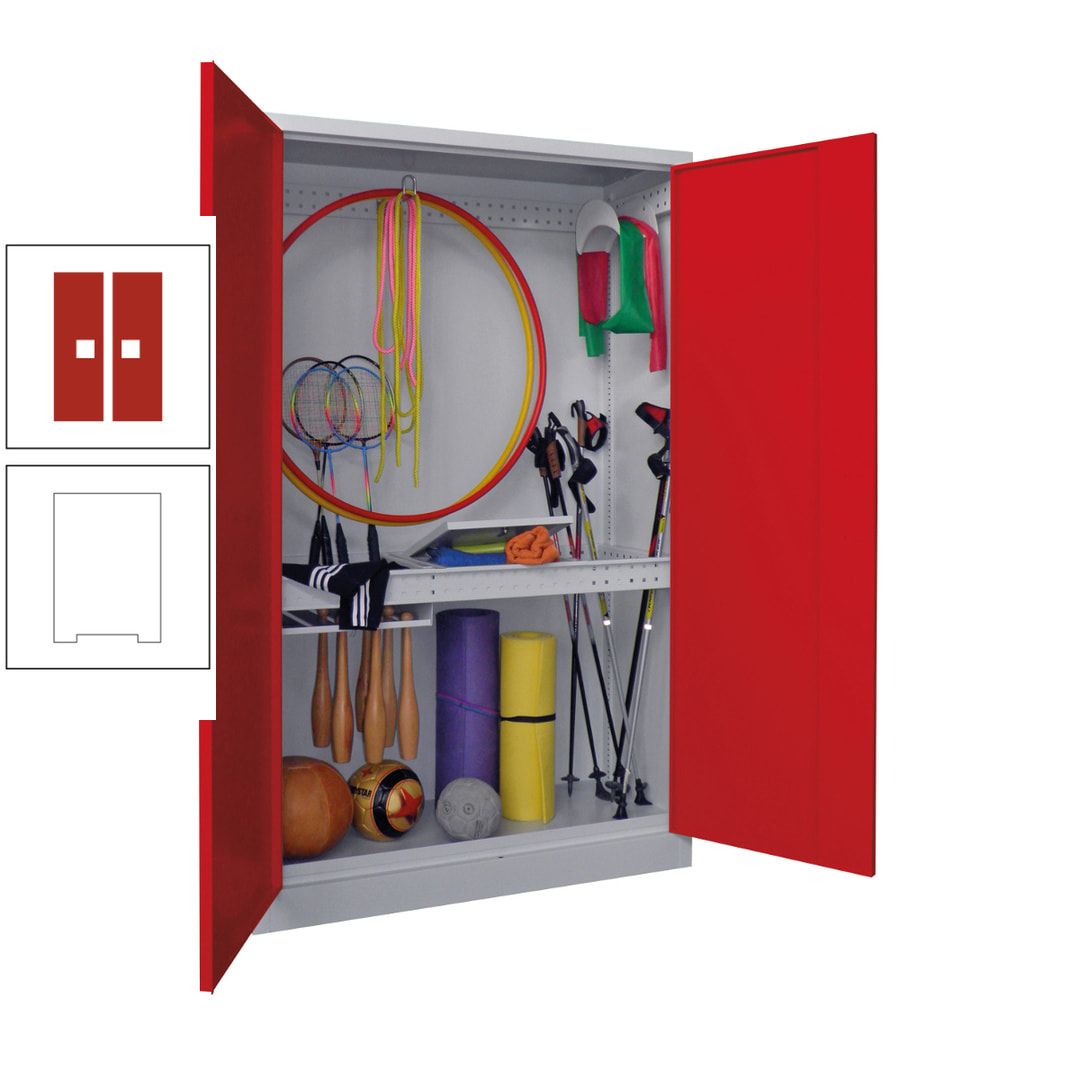 Sportschrank - Vollblechtüren - 1.950x1.200x500 mm (HxBxT) - anthrazitgrau