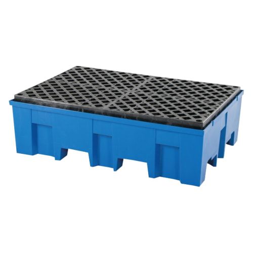 PE-Auffangwanne - 2 x 200 l - 220 l - 760 kg - 350 x 865 x 1.245 mm (HxBxT)