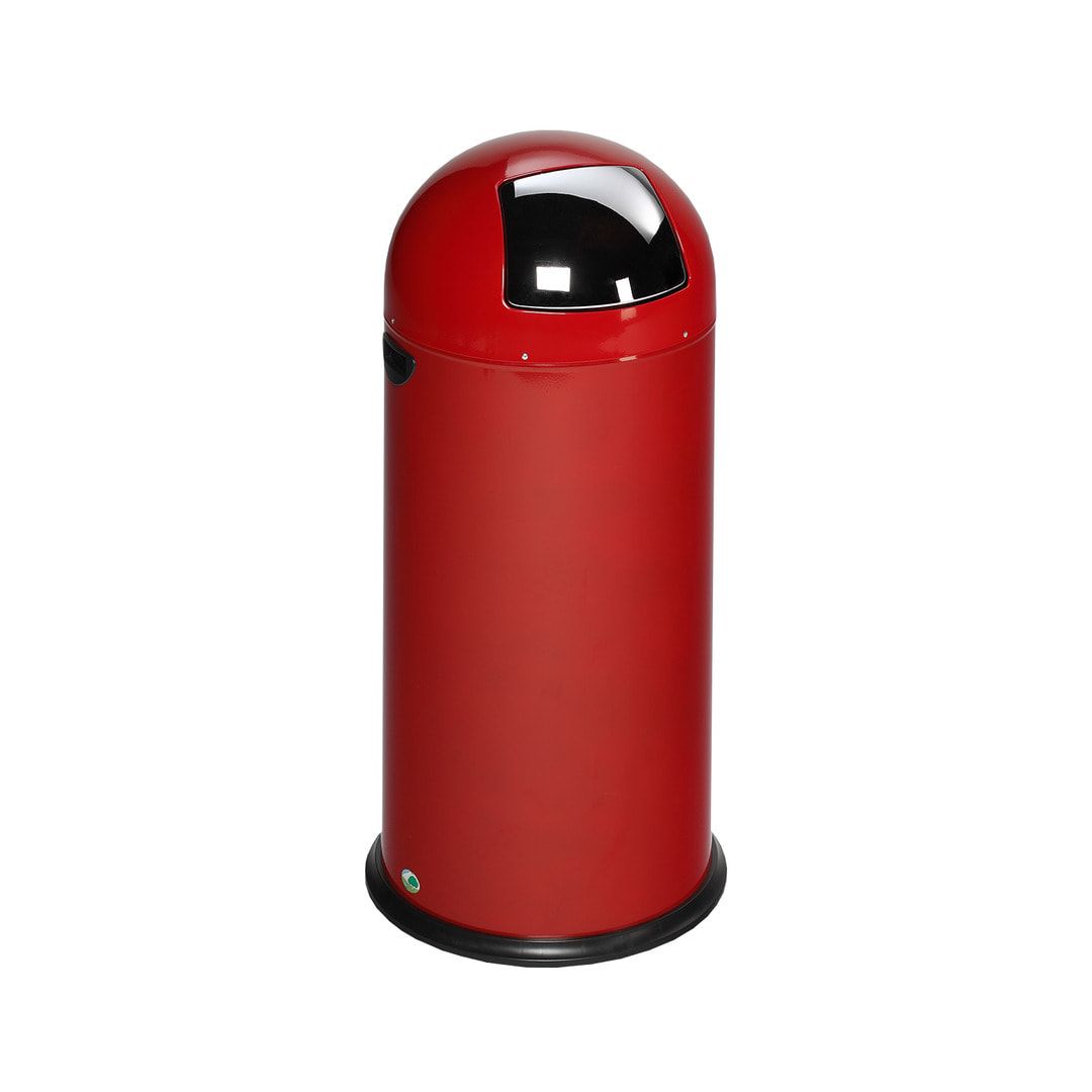 Abfalleimer - 52 l - Edelstahl - mit Einwurfklappe - Mülleimer