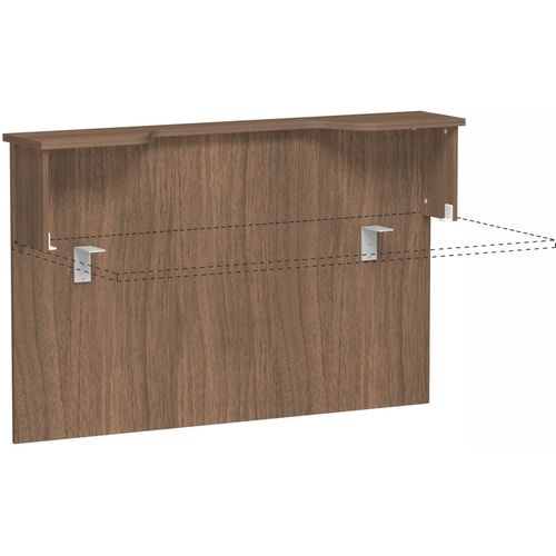 Anbau Thekenelement, Anbaumodul, Monitorausschnitt, 25 mm Dreischicht-Feinspan, 1.025 x 1.200 x 300 mm (HxBxT), Dekor Ahorn