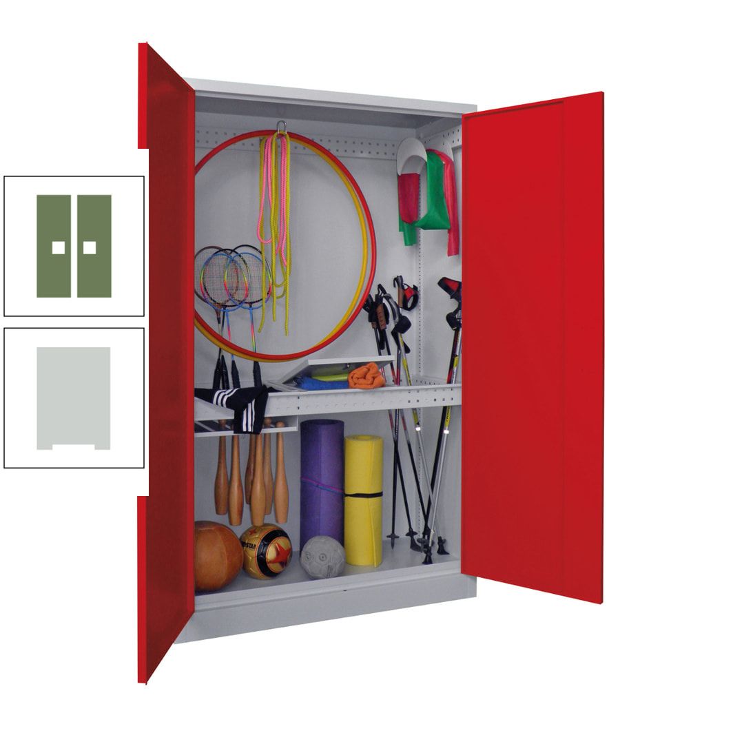 Sportschrank - Vollblechtüren - 1.950x1.200x500 mm (HxBxT) - anthrazitgrau