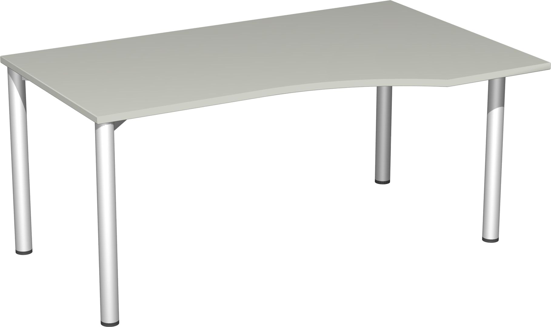 Eckschreibtisch - Ecke rechts - 4-Fuß Flex - 720 x 1.600 x 1.000 mm (HxBxT) - Gestell anthrazit - Ahorn