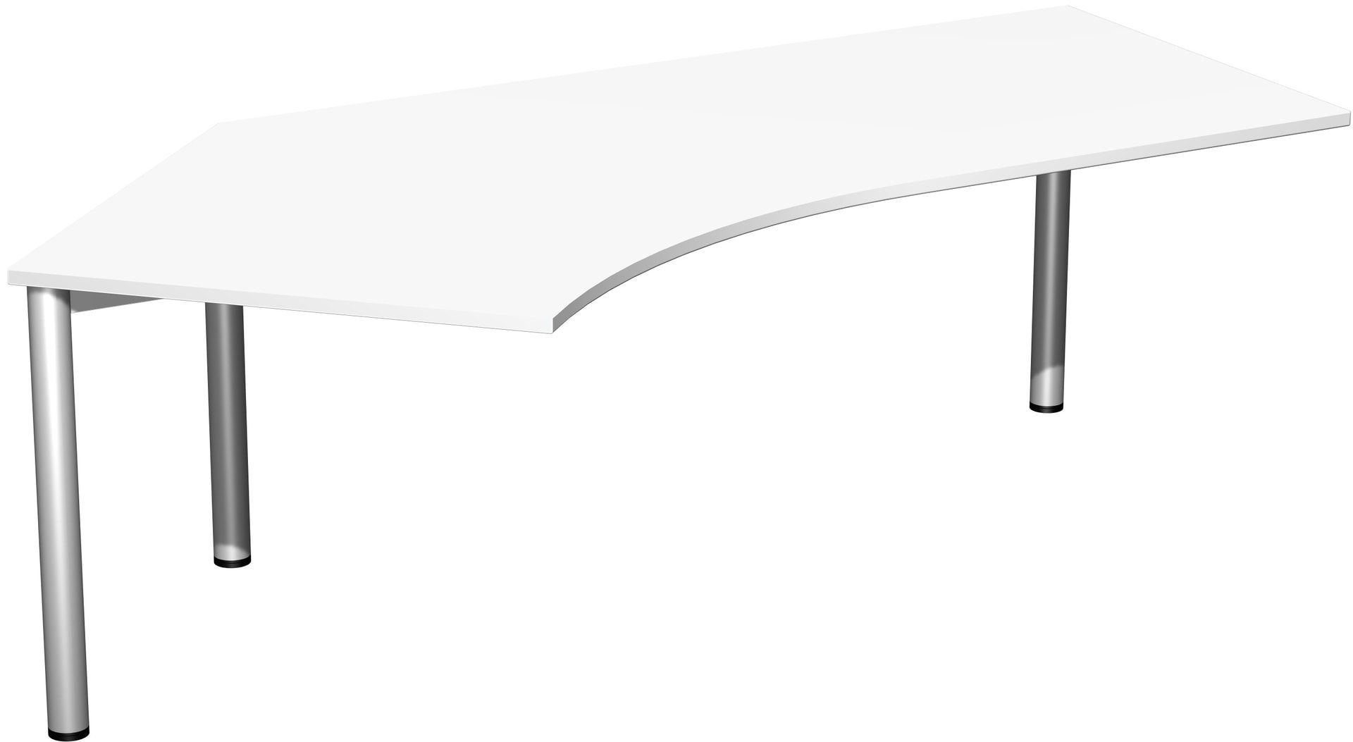 Winkel-Schreibtisch - Winkel links - 4-Fuß Flex - 720 x 2.166 x 1.130 mm (HxBxT) - Gestell anthrazit - Ahorn