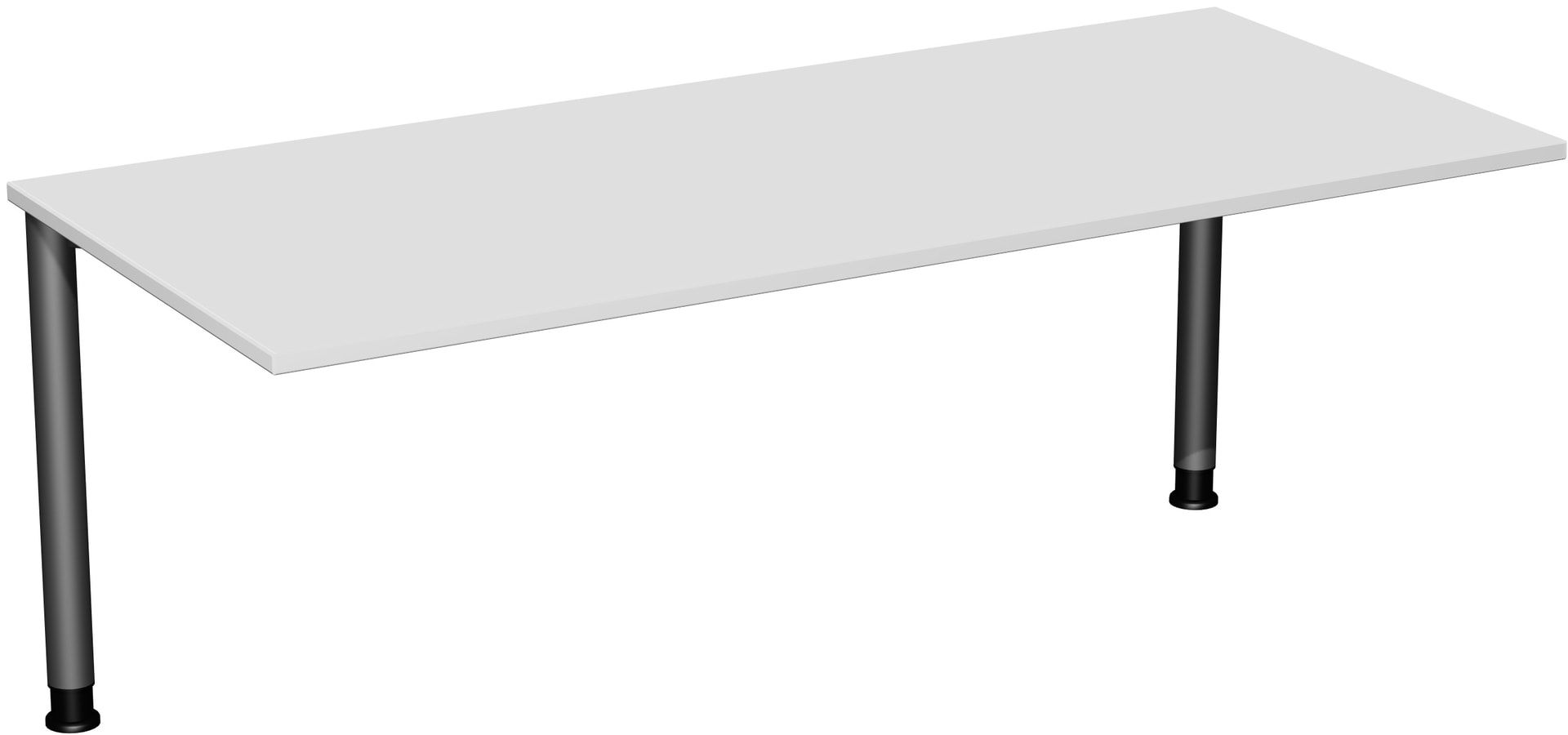 Schreibtisch - 4-Fuß Flex - Bürotisch - Höhe 680-800 mm - 1.000 x 800 mm (BxT) - Gestell anthrazit - Ahorn