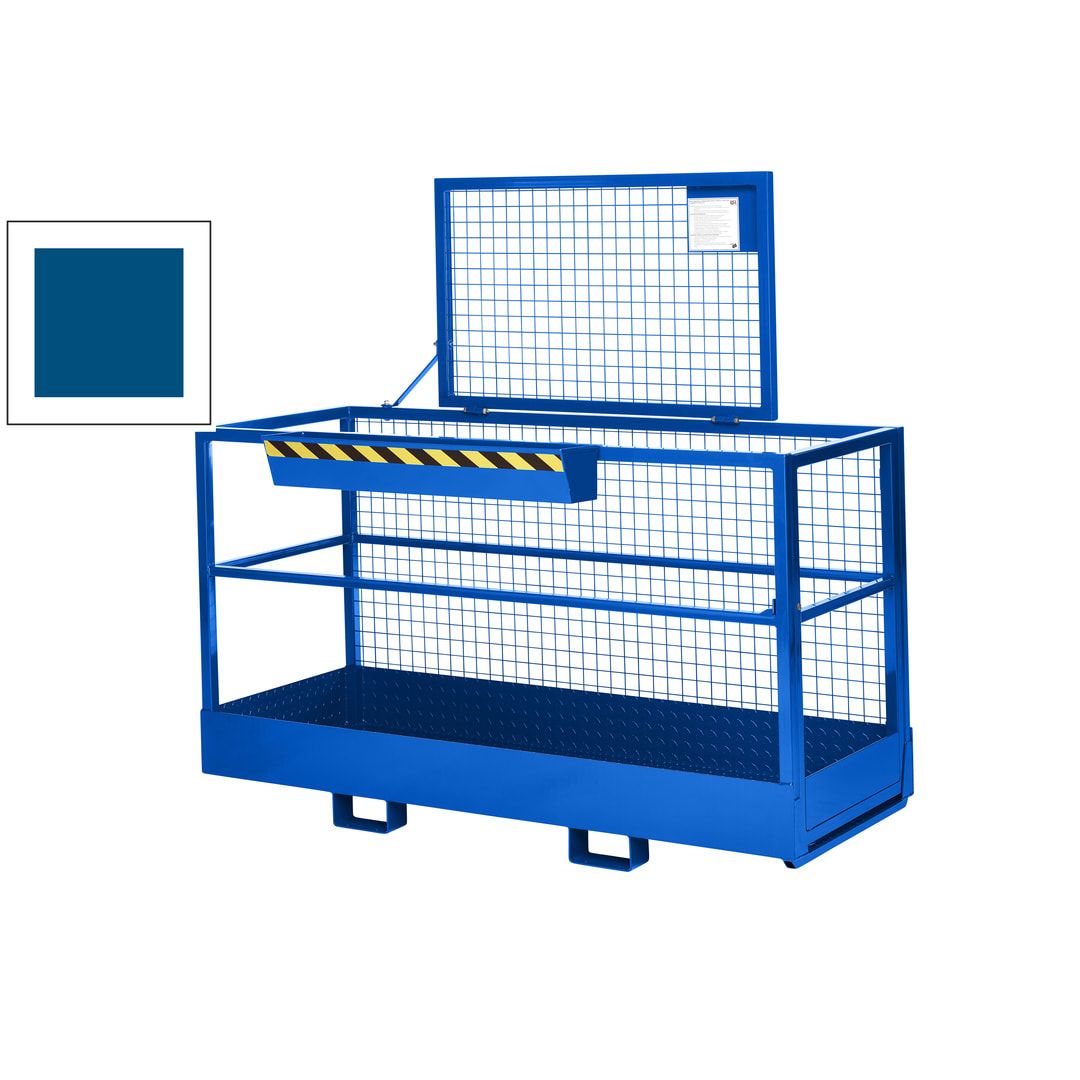 Arbeitsbühne für Stapler und Frontlader - Arbeitskorb - Montagebühne - Extra breit - Traglast 300 kg - 1.910 x 2.000 x 800 mm (HxBxT) - anthrazitgrau