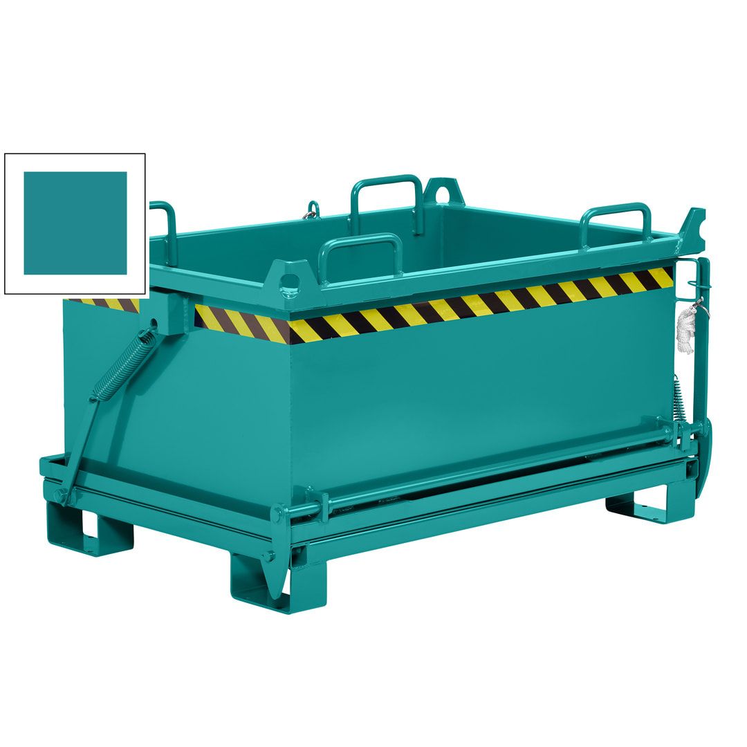 Klappbodenbehälter - 1.000 l Volumen - Traglast 1.250 kg - 2-fach stapelbar - kranbar - enzianblau