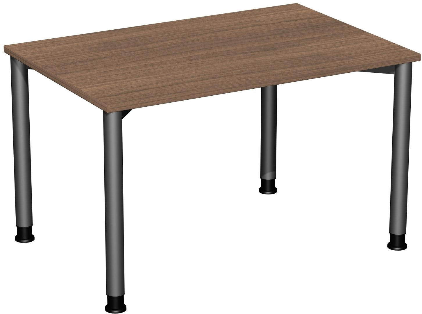 Schreibtisch - 4-Fuß Flex - Bürotisch - Höhe 680-800 mm - 1.200 x 600 mm (BxT) - Gestell anthrazit - Ahorn