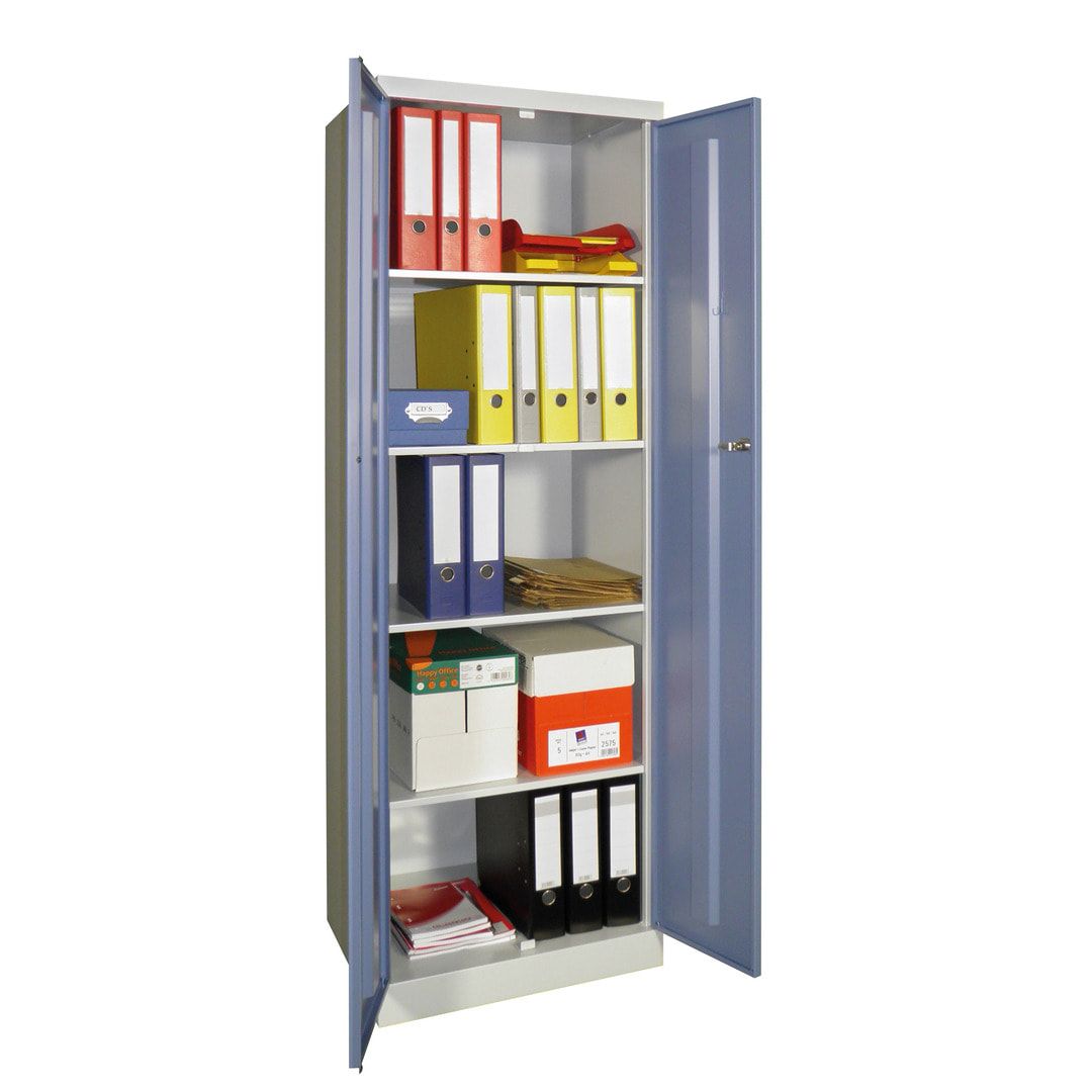 Aktenschrank - Sockel - 4 Böden - 1.800x600x500 mm (HxBxT) - Zylinderschloss - anthrazitgrau
