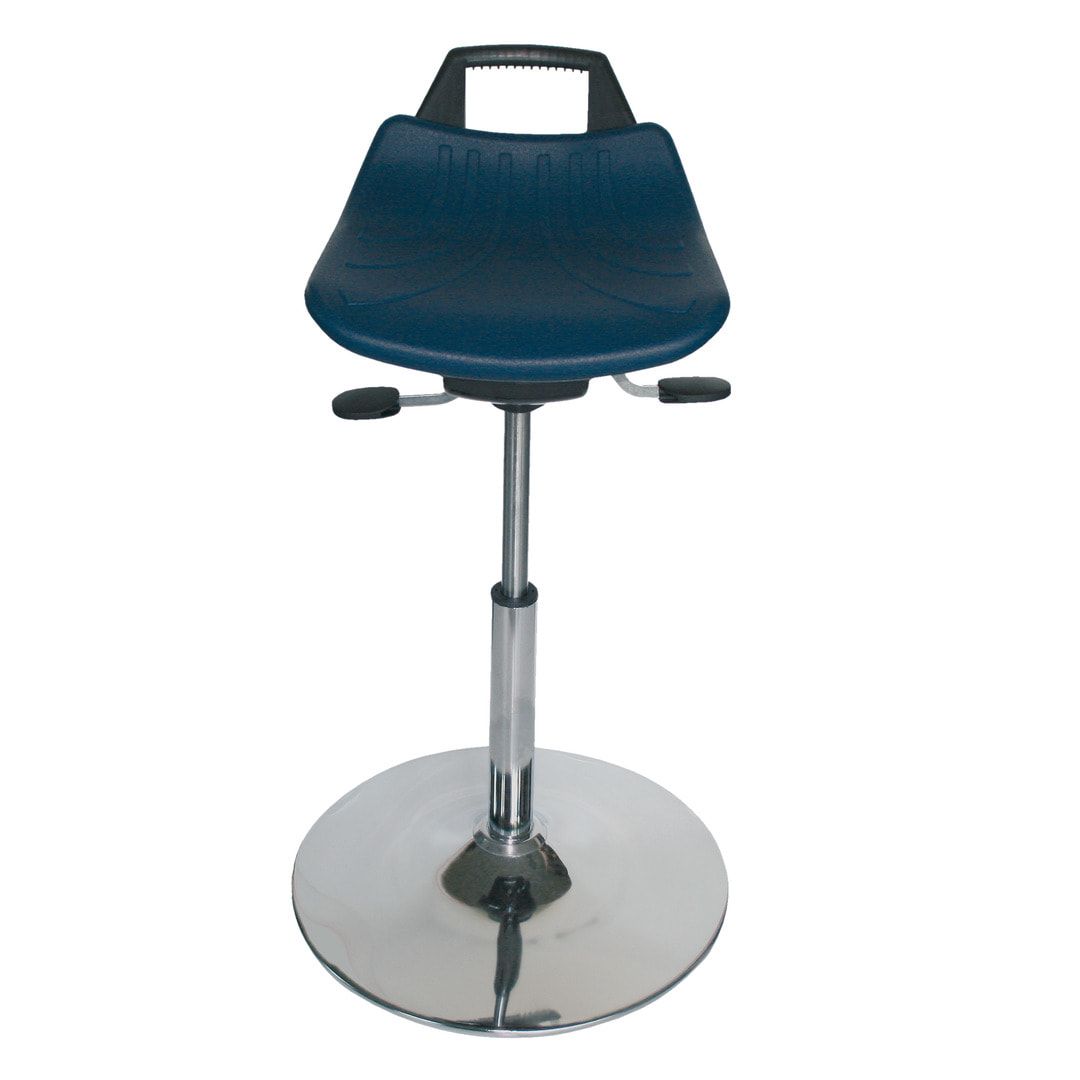 Hocker, Stehhilfe - Sitzhöhe 560-820 mm - Sitz Hartplastik, schwarz
