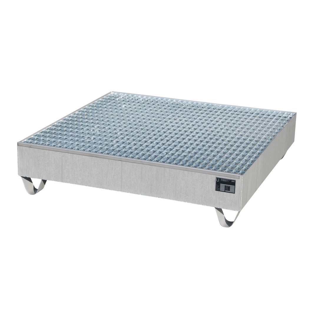 Edelstahl-Auffangwanne für 200 l Fässer - 210 l Volumen - 465 x 800 x 800 mm (HxBxT)