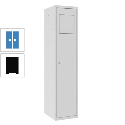 Wäschesammelschrank, Wäscheschrank, Einwurfklappe, Beutelhalter, 1.800 x 400 x 500 mm (HxBxT), Korpus anthrazitgrau, Front anthrazitgrau