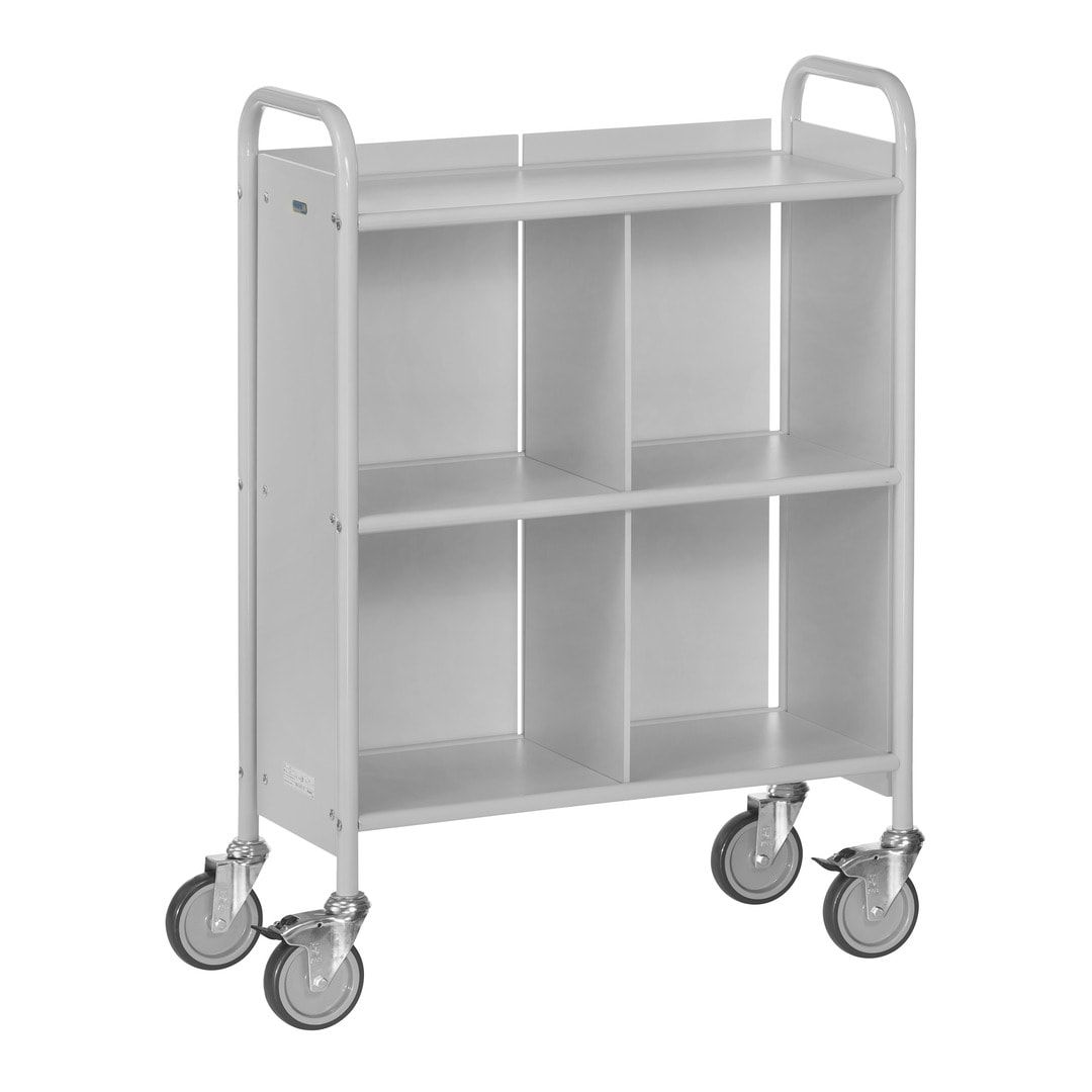Fetra - Bürowagen m. Rückwand - 150 kg - (BxT) 350 x 720 mm - 4 Fächer
